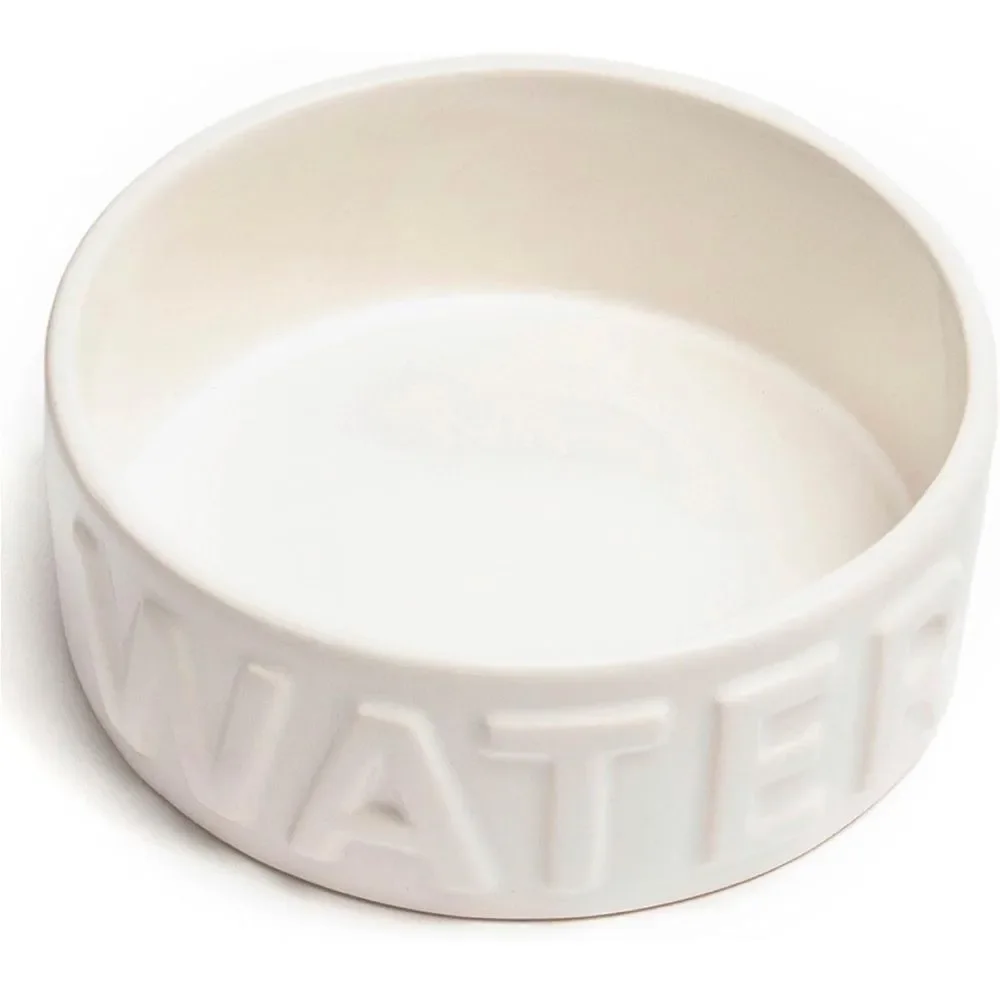 Park Life Designs Pet Bowl | Classic Water (Small, White)